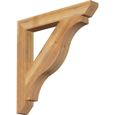 Funston Slat Rough Sawn Bracket, Western Red Cedar, 4"W x 32"D x 32"H